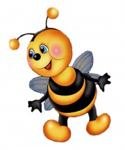 Забавная пчелка с толстым брюшком - картинка					№6601