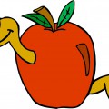 Червяк прогрыз нору в яблоке - картинка №13230