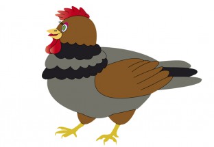 Курица серо коричневая - картинка					№7557