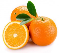 Апельсины с листочком - картинка					№10839