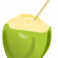 Зеленый коктейльный кокос - картинка №10074