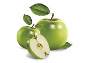 Два с половиной зеленых яблока - картинка					№8079