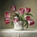 Крупные тюльпаны в кружке - картинка №13636