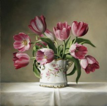 Крупные тюльпаны в кружке - картинка					№13636