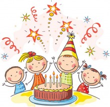 Дети празднуют день рождения - картинка					№13109