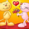 Коты праздную день святого Валентина - картинка №10718