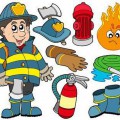 Пожарник и его рабочие инструменты - картинка №13089