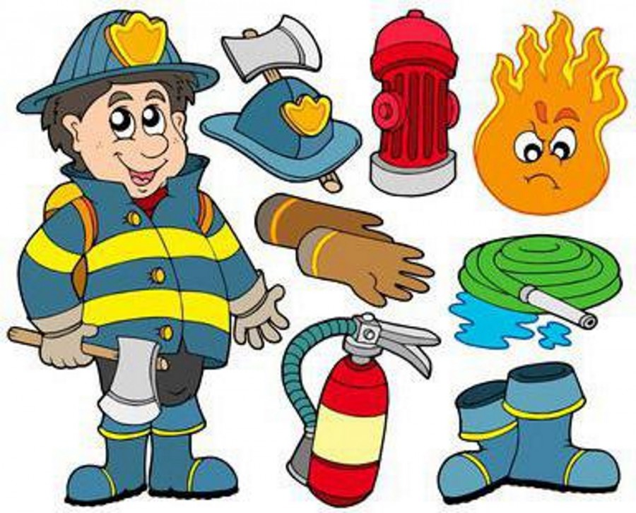 Пожарник и его рабочие инструменты - картинка №13089