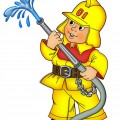 Пожарник тушит пламя - картинка №11715