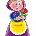 Бабушка с цветком - картинка №10716