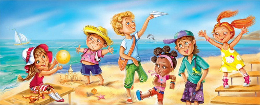 Дети играют у моря - картинка №9312