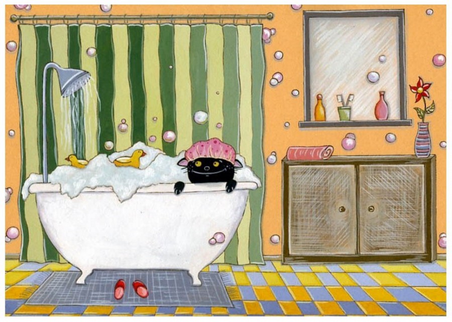 Ванная комната с котейкой - картинка №12006