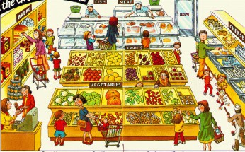 Продуктовый супермаркет - картинка					№12177