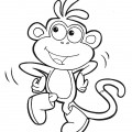 Веселая обезьянка - раскраска №53