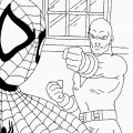 Человек-паук ждет нападения - раскраска №74