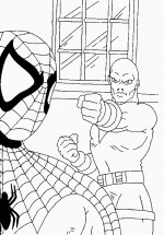 Человек-паук ждет нападения - раскраска					№74