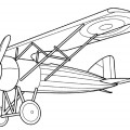 Самолет аэроплан ретро - раскраска №176