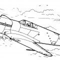 Самолет-истребитель - раскраска №177