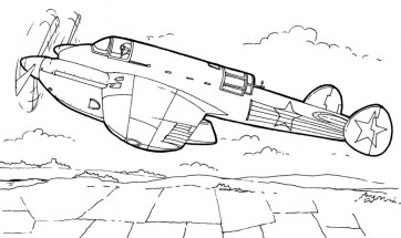 Самолет скоростной разведчик - раскраска					№179