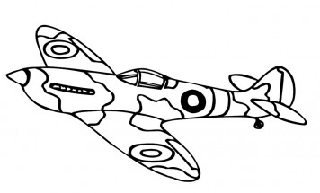 Самолетик детский маленький - раскраска					№185