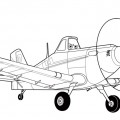 Военный самолет - раскраска №192