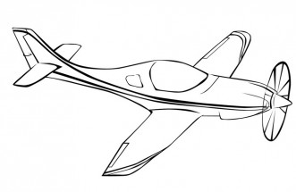 Маленький самолет - раскраска					№193