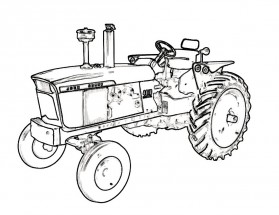 Трактор Джон Дир - раскраска					№217