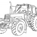Трактор красивый - раскраска №218