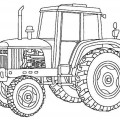 Трактор нормальный - раскраска №220