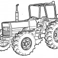 Трактор обычный - раскраска №221