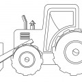 Бульдозер трактор - раскраска №251