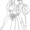 Ариэль и Эрик женятся - раскраска №313