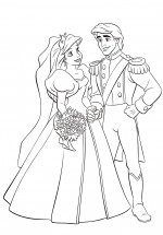 Ариэль и Эрик женятся - раскраска					№313