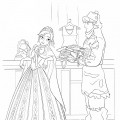 Кристоф дает Анне одежду - раскраска №345