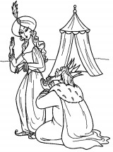 Царица и Царь из сказки о Петушке - раскраска					№391