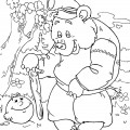 Косолапый медведь и колобок - раскраска №510