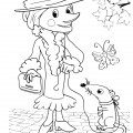 Старуха Шапокляк и крыса Лариса - раскраска №692