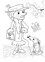 Старуха Шапокляк и крыса Лариса - раскраска					№692