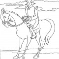 Иван Царевич на коне - раскраска №702