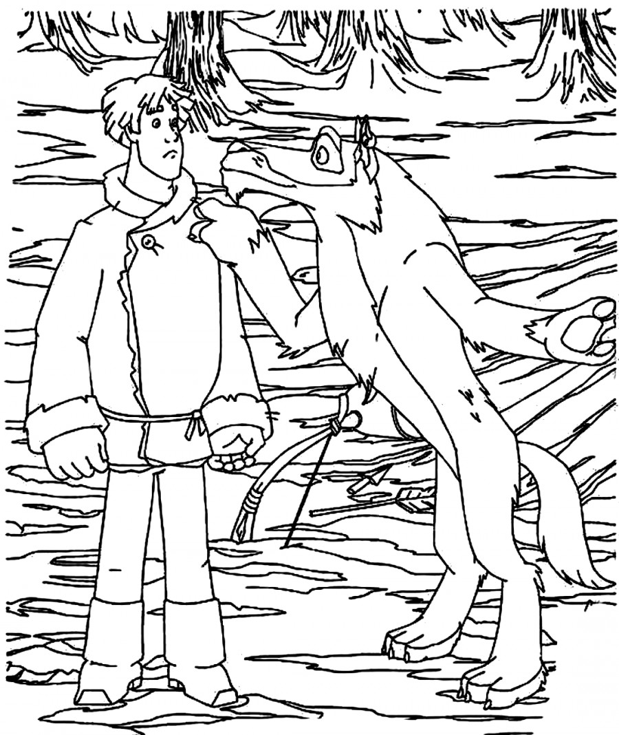 Разговор Волка и Ивана - раскраска №706