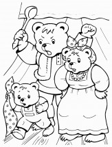 Медведи ругаются на Машу - раскраска					№781