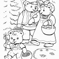 Семья медведей на прогулке - раскраска №784