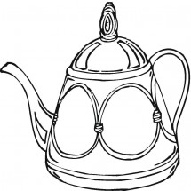 Восточный чайник - раскраска					№940