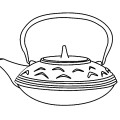 Китайский чайник - раскраска №941