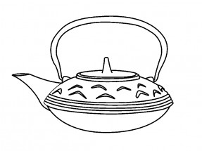 Китайский чайник - раскраска					№941