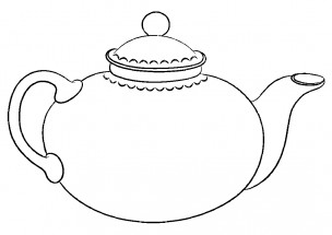 Красивый чайничек - раскраска					№942