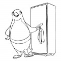 Пингвин и холодильник - раскраска №958