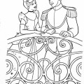 Золушка с принцем на балконе - раскраска №1011