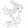 Лего Френдс девочка на лошади - раскраска №1046