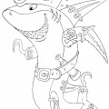 Акула пират - раскраска №1062
